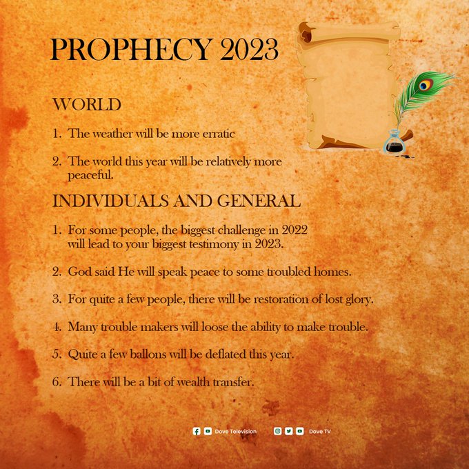 2023 Prophecy